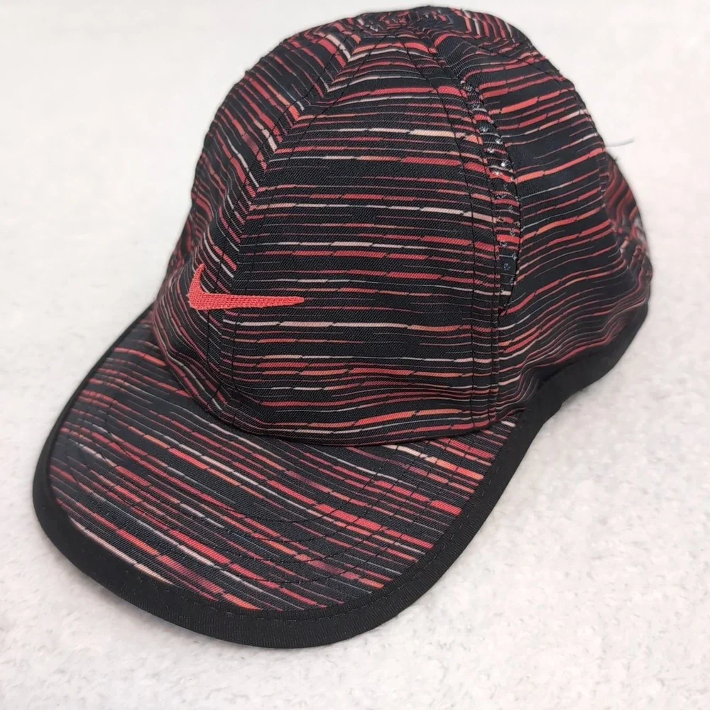 Nike‎ Sm Featherlight Dri-Fit Hat Red Black Toddler Infant Cap Adjustable Swoosh